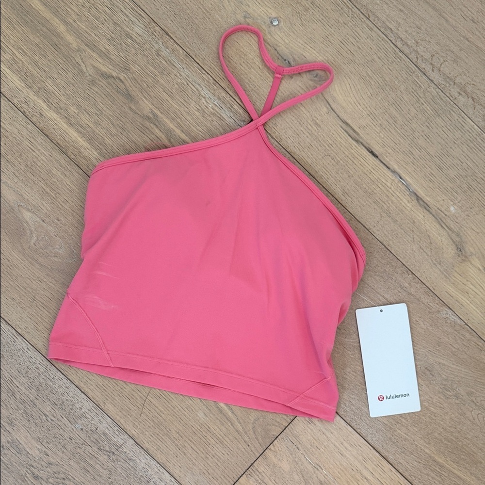 lululemon athletica Pink Cropped Strappy Tank Top